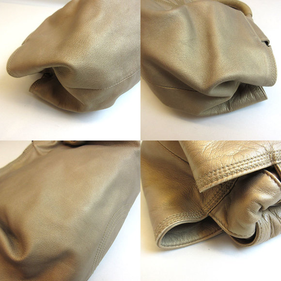 Loewe Nappa Aire Handbag Metallic Gold Color Anagram Women's Leather - Picture 4 of 6